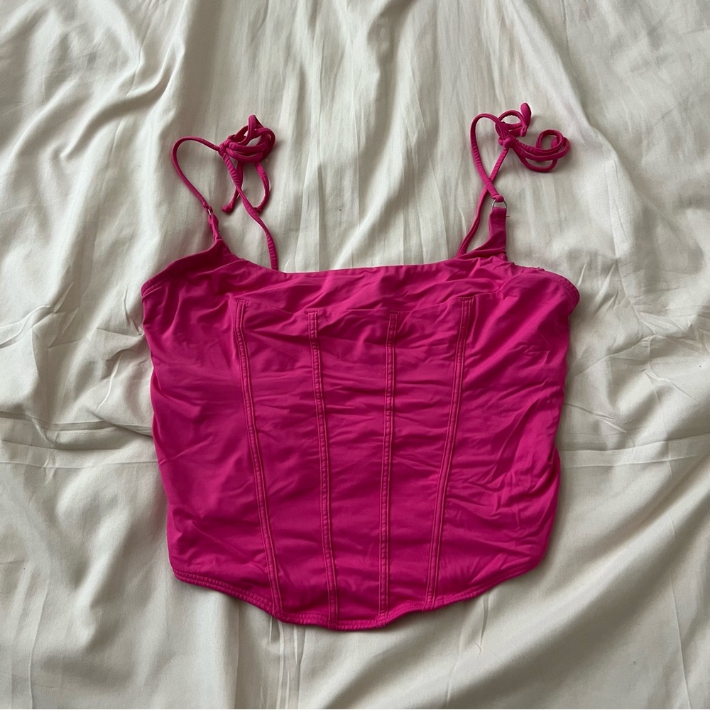 Pink Corset Medium Tank Top